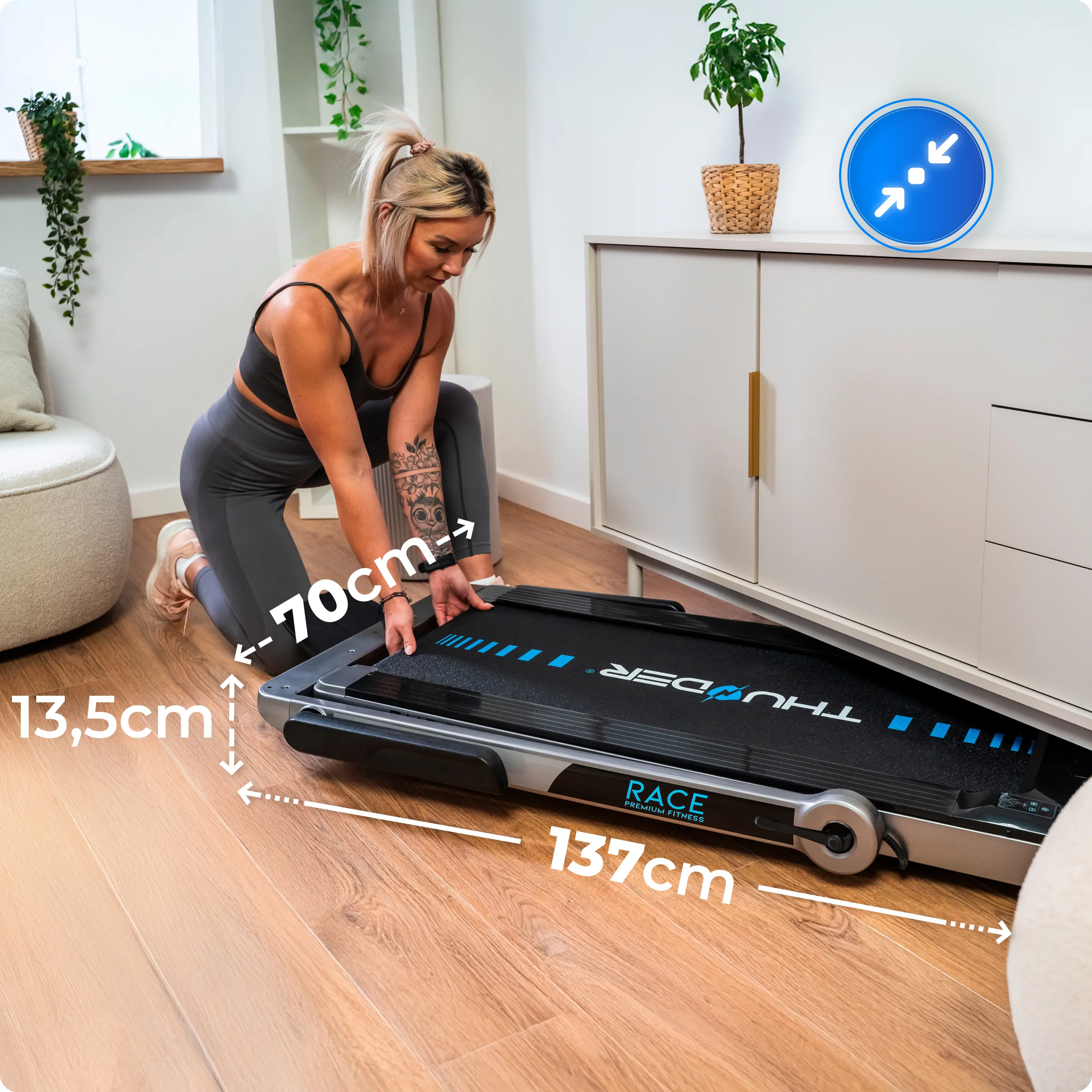 Plegable y ahorra espacio