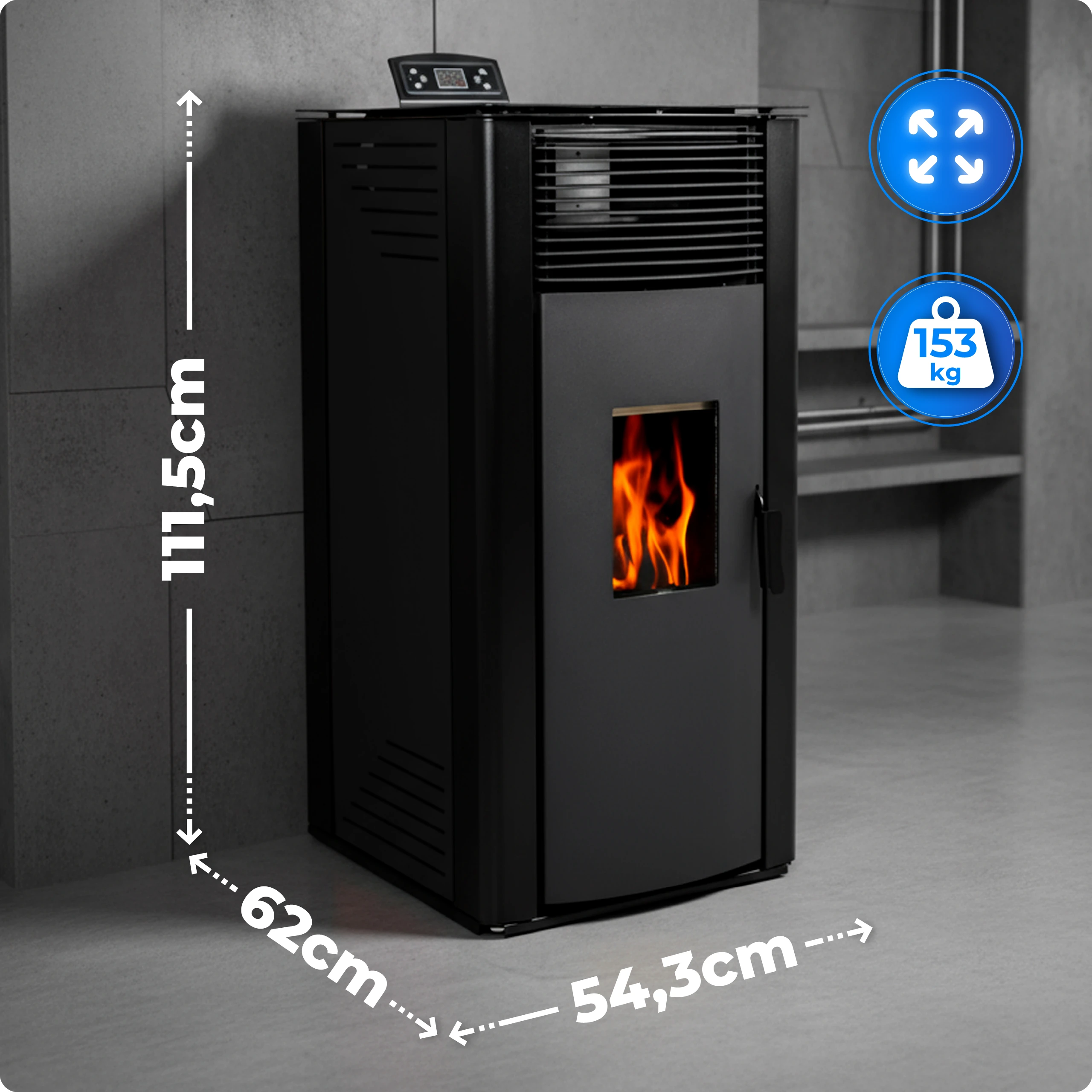 Specyfikacja pieca THUNDER ARIA-BLACK 12 kW