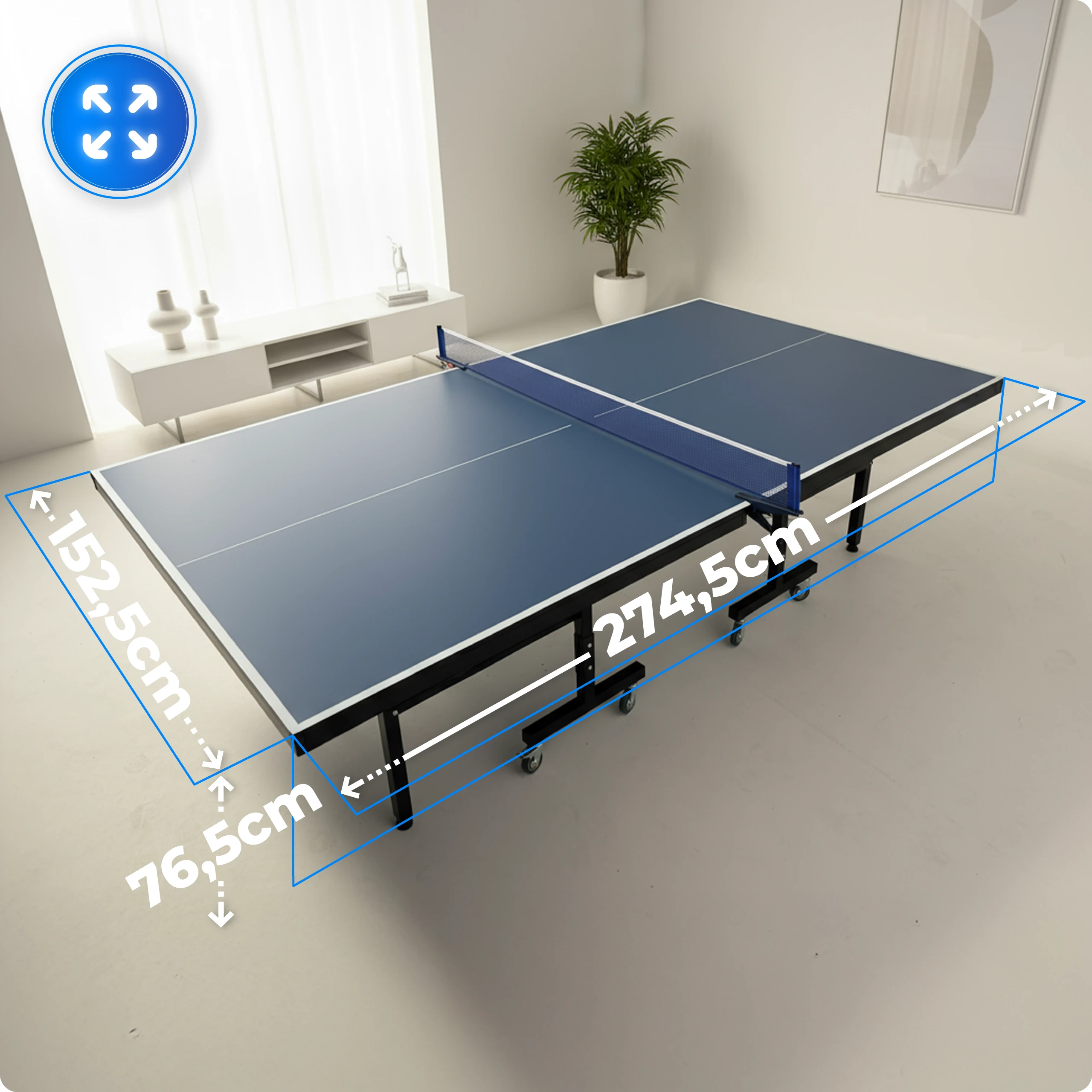 Especificación técnica de la mesa THUNDER VITAL-18-BLUE