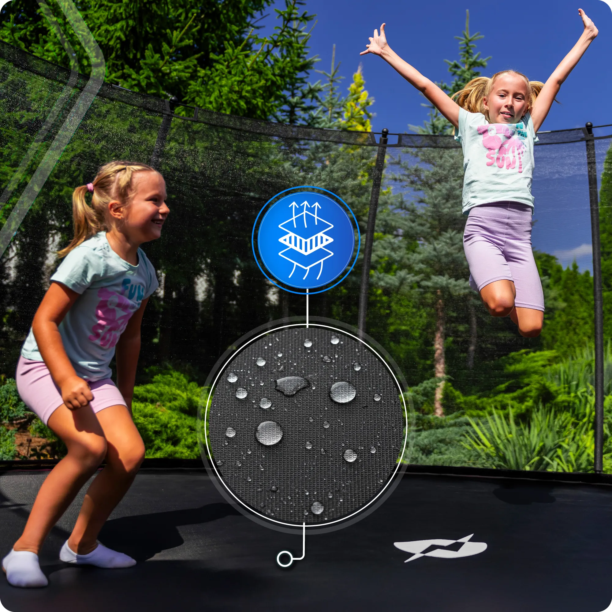 Escalera de la cama elástica