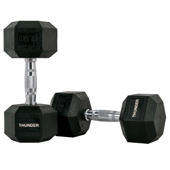 Mancuerna hexagonal 12,5 kg THUNDER