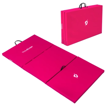 Colchoneta de gimnasia rosa 197x100x5 THUNDER