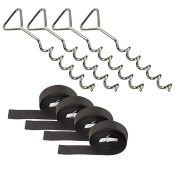 Anclajes para camas elásticas (4uds.).)