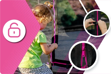 Cama elástica THUNDER INSIDE ULTRA 8FT (244 cm) PINK