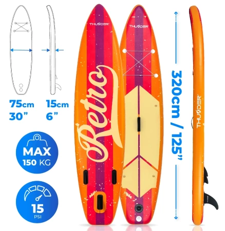 Tabla SUP 320cm THUNDER RETRO