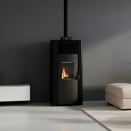 Estufa de pellets VAYNE BLACK 12 kW con camisa de agua