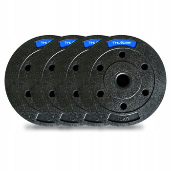 Set de pesos bituminosos de la marca THUNDER 4x15 kg