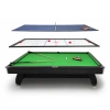 Mesa de billar THUNDER con tablero superpuesto para air hockey/ping pong 7FT - BOLD-BLACK