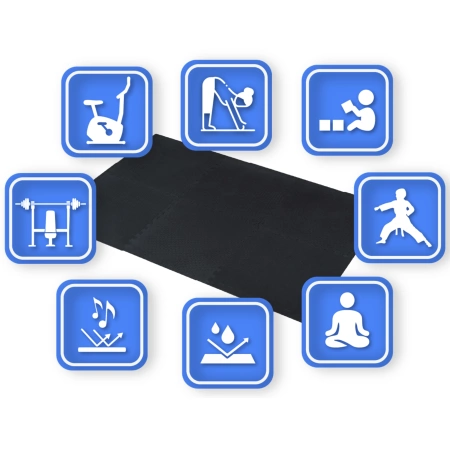 Ejercicio puzzle negro 60x60cm THUNDER