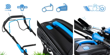 Cortacésped de gasolina Hexwelt HW-KS-150 46cm 2,6kW con autopropulsión