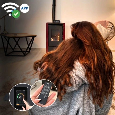 Cocina de pellets LEYLA RED 6,3 kW