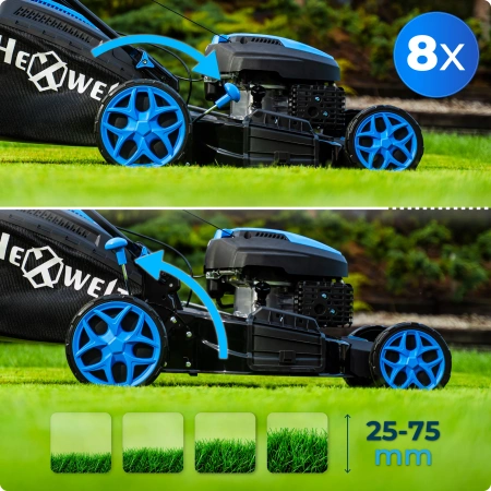 Cortacésped de gasolina Hexwelt HW-KS-200 51cm 3,8kW con autopropulsión