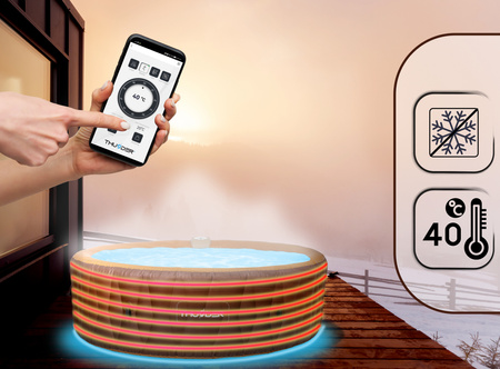 Spa hinchable de jardín THUNDER MOCHA