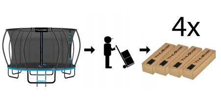 Trampolín THUNDER INSIDE ULTRA 16FT (488 cm) AZUL