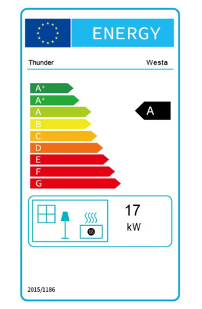 Cocina de leña de hierro fundido WESTA 17 kW