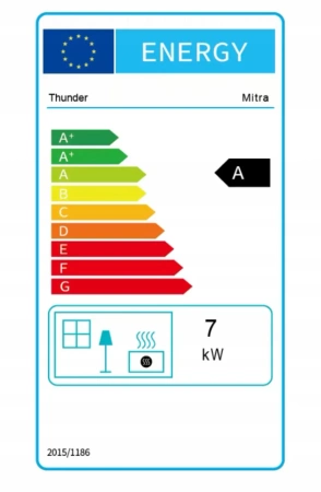 Estufa de leña de hierro fundido MITRA 7 kW 