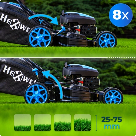 Cortacésped de gasolina Hexwelt HW-KS-224 53cm 4,4kW con autopropulsión