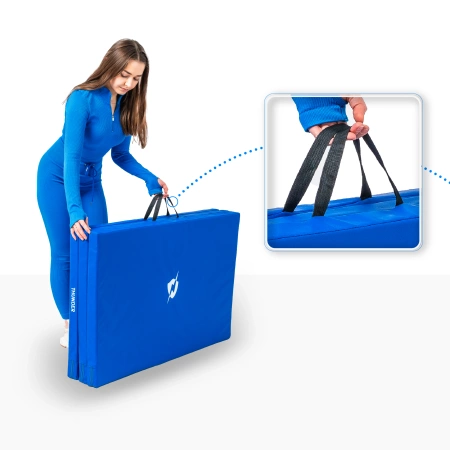 Colchoneta de gimnasia azul 197x100x5 THUNDER