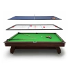THUNDER mesa de billar con superposición de cymball/ping pong 7FT - BOLD-BROWN