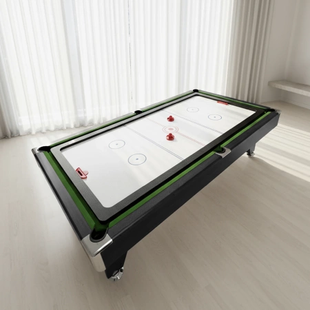 Mesa de billar THUNDER con tablero superpuesto para air hockey/ping pong 9FT - BOLD-BLACK