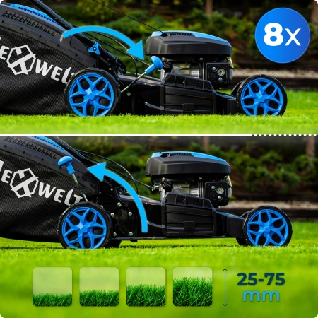 Hexwelt cortacésped de gasolina HW-KS-150 46cm 2,6kW con accionamiento