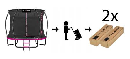 Cama elástica THUNDER INSIDE ULTRA 8FT (244 cm) PINK