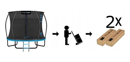 TRAMPOLÍN THUNDER INSIDE ULTRA 10FT (305 cm) AZUL