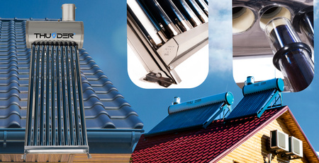 Colector solar THUNDER sin presión con depósito de 100 L