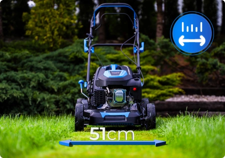 Hexwelt cortacésped de gasolina HW-KS-200 51cm 3,8kW con accionamiento