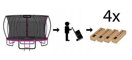 Cama elástica THUNDER INSIDE ULTRA 16FT (488 cm) PINK