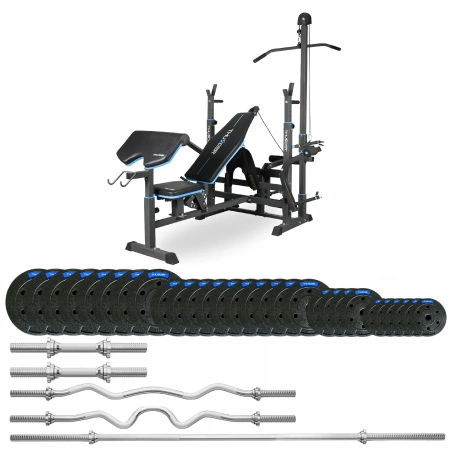 Set de musculación de 147,5 kg con banco VIGOR-C marca THUNDER