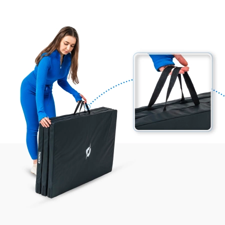 Colchoneta de gimnasia negra 197x100x5 THUNDER