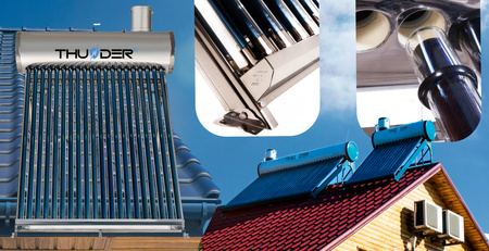 Colector solar THUNDER sin presión con acumulador de 200 L