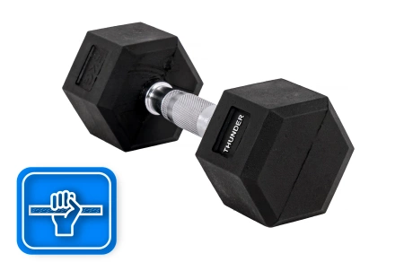 Mancuerna hexagonal 5 kg THUNDER