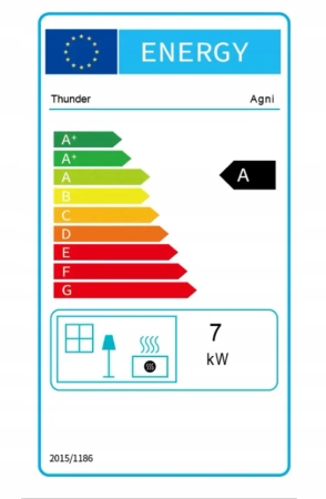 Cocina de leña de hierro fundido AGNI 7 kW 
