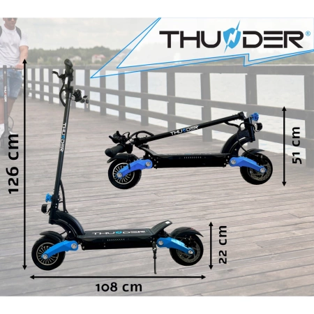 Scooter eléctrico THUNDER FLUX 1000W 48V 10Ah