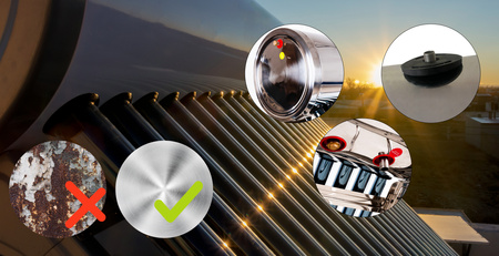 Colector solar no presurizado THUNDER con depósito de 200 L