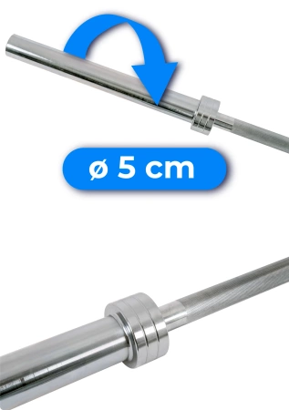 Barra recta olímpica 220 cm THUNDER