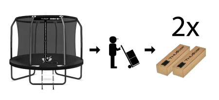 Trampolín THUNDER INSIDE ELITE 8FT (244 cm) NEGRO