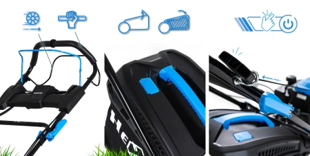 Hexwelt cortacésped de gasolina HW-KS-224 53cm 4,4kW con accionamiento