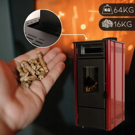 Estufa de pellets SOPHIA RED 8,1 kW