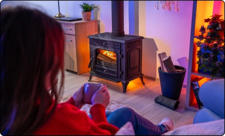 Cocina de leña de hierro fundido HELIOS 10 kW