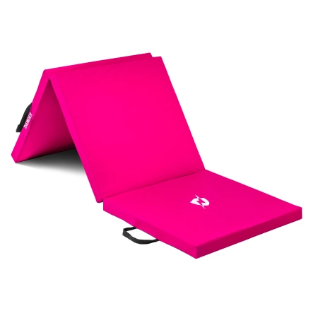Colchoneta de gimnasia rosa 180x60x4 THUNDER