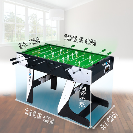 Futbolín plegable 4FT THUNDER HEXAGON