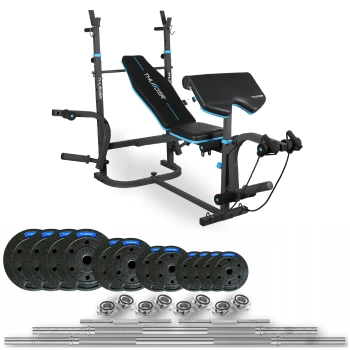 Set de musculación de 105 kg con banco VIGOR-B marca THUNDER