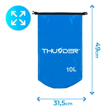 Bolsa impermeable 10 L THUNDER azul