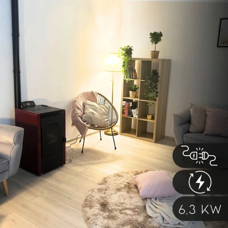 Cocina de pellets LEYLA RED 6,3 kW