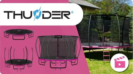 Cama elástica THUNDER INSIDE ULTRA 16FT (488 cm) PINK