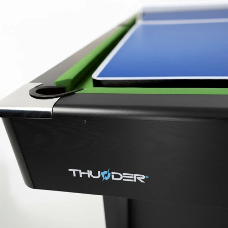 Mesa de billar THUNDER con tablero superpuesto para air hockey/ping pong 7FT - BOLD-BLACK