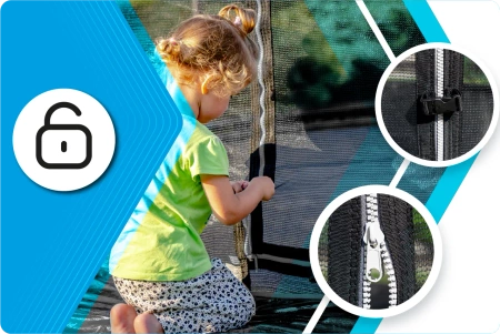 Trampolín THUNDER INSIDE ELITE 8FT (244 cm) NEGRO